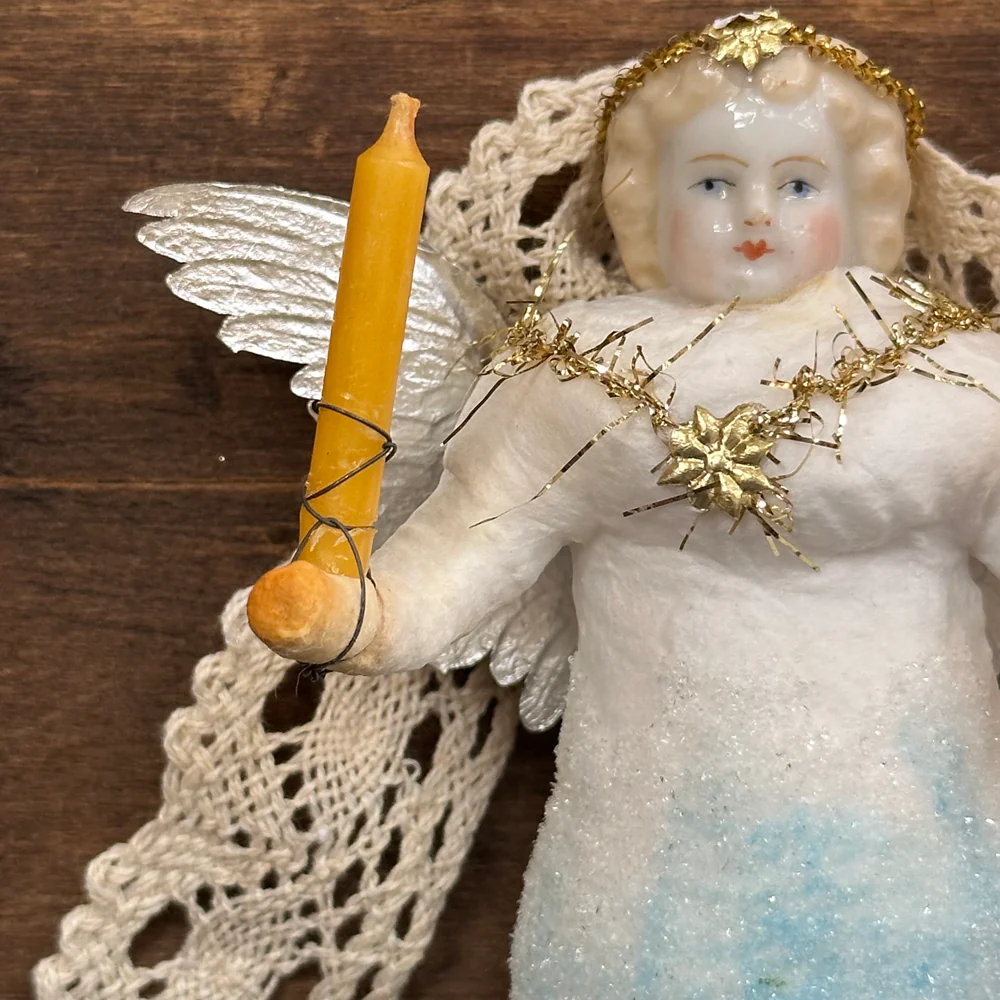 Nostalgic Cotton Angel Tree Topper - Image 2