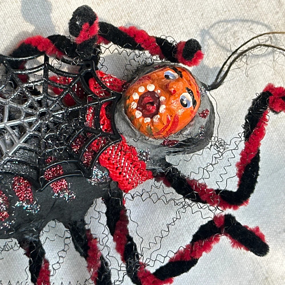 Nostalgic Cotton Chenille Spider Ornament - Image 2