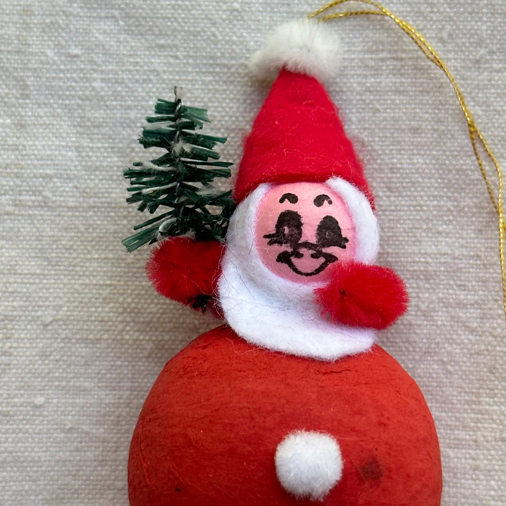 Nostalgic Cotton Santa Ornament - Image 2