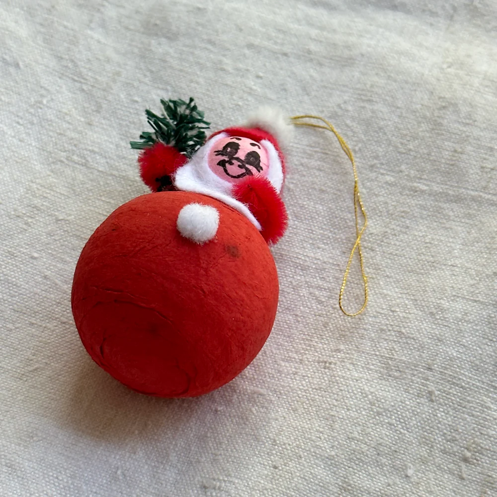 Nostalgic Cotton Santa Ornament - Image 3