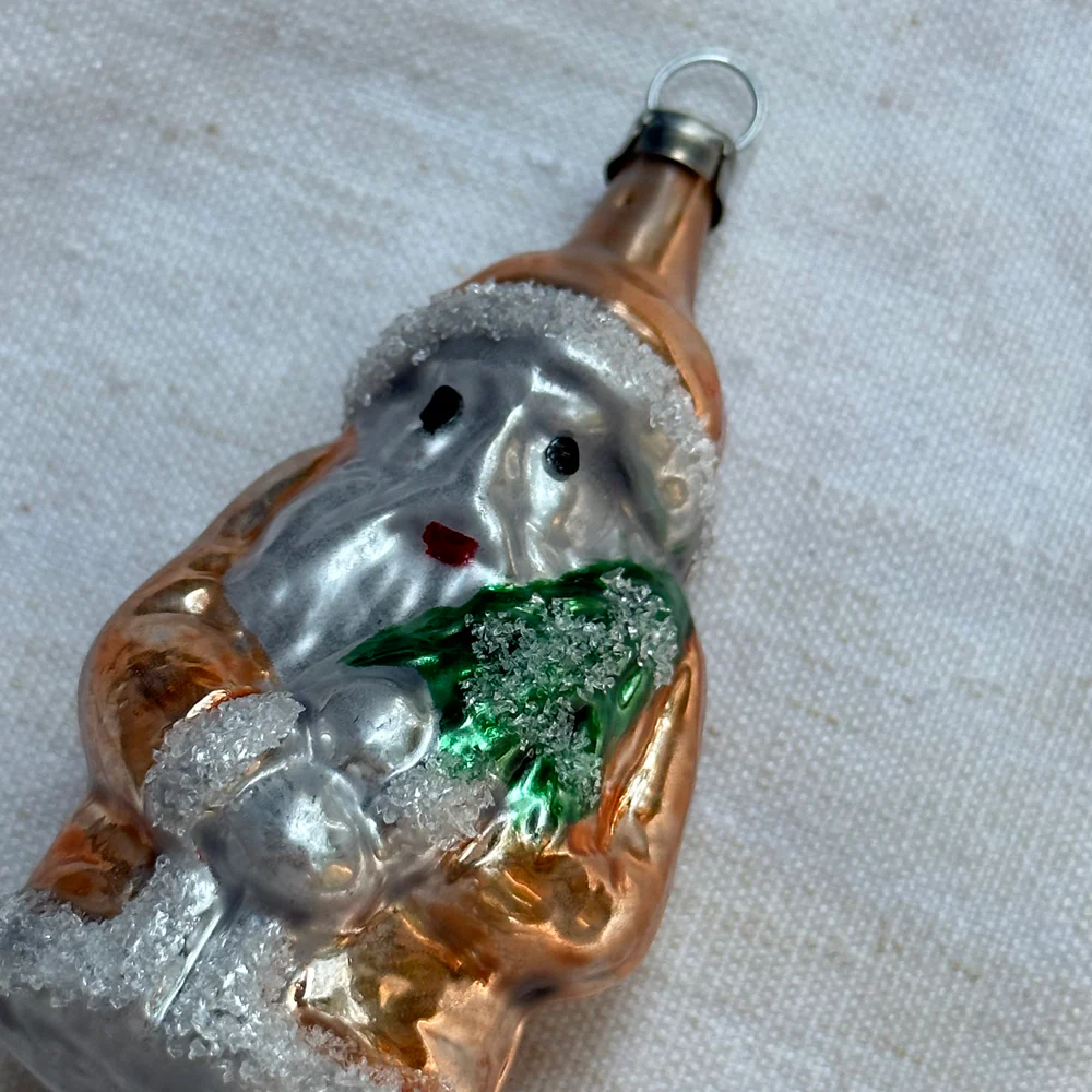 Nostalgic Gold Santa with Tree Ornament - Image 2