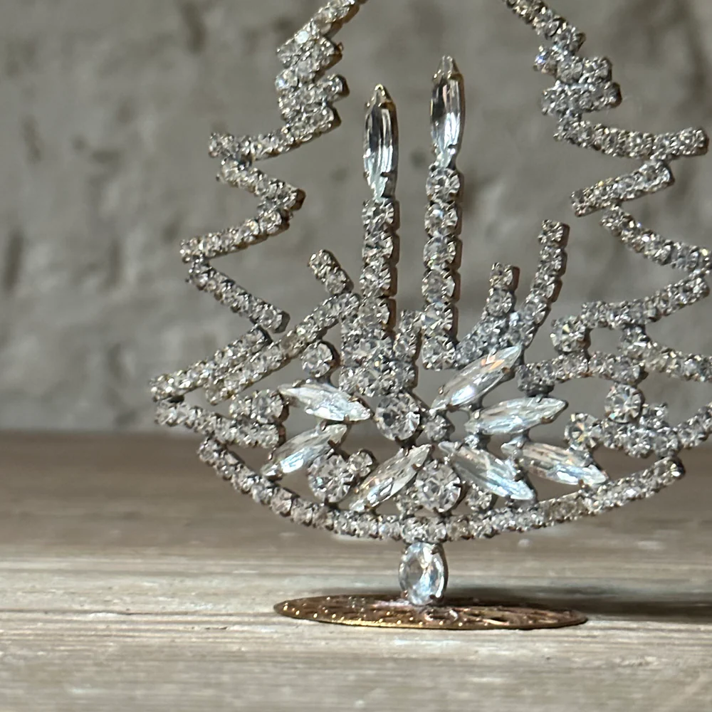 Nostalgic Jeweled Clear Crystal Tree with Candles - Image 2
