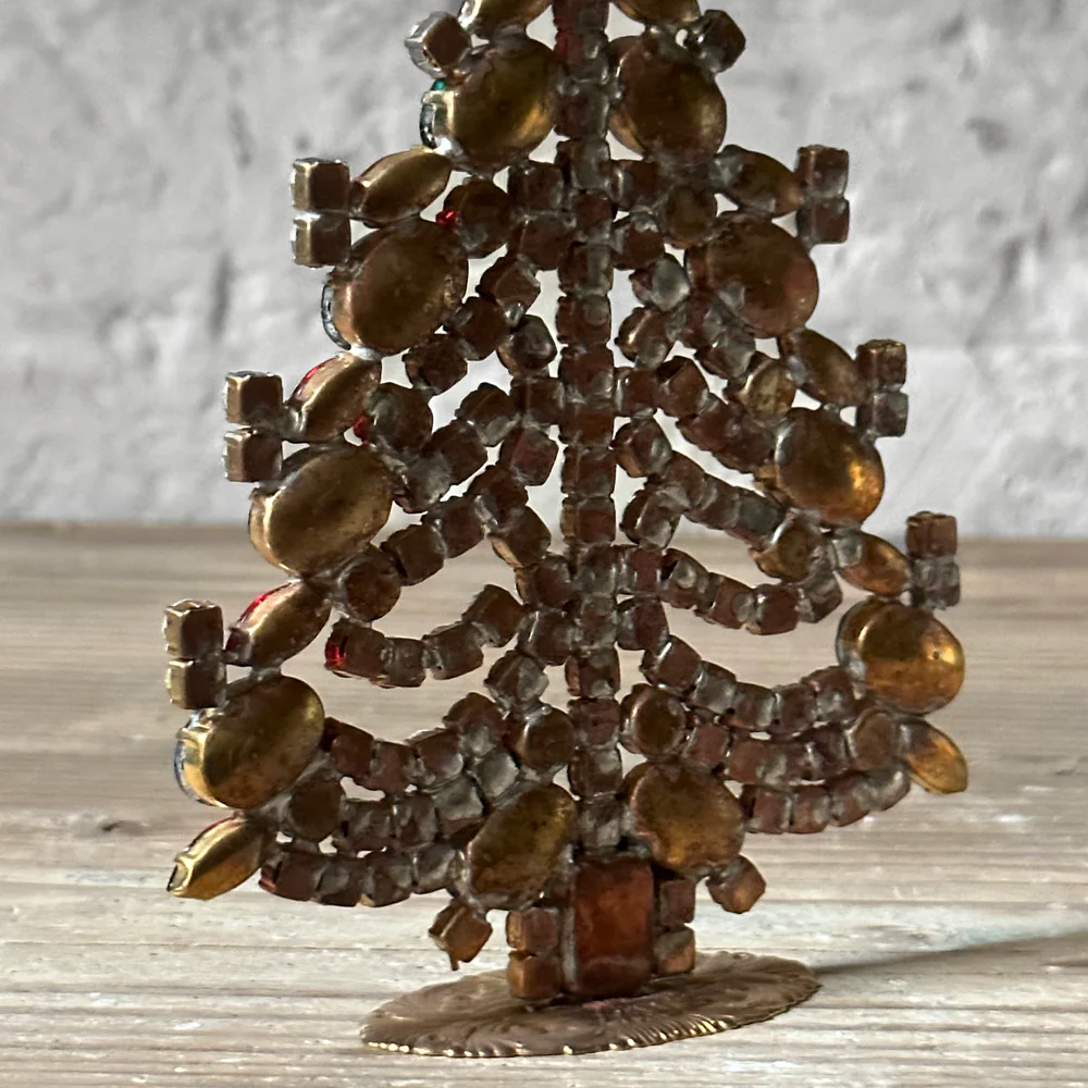 Nostalgic Jeweled Slim Green & Red Crystal Tree - Image 4