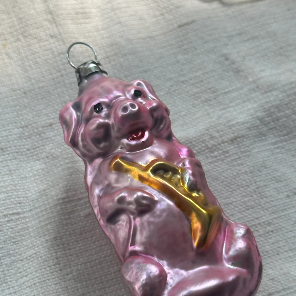 Nostalgic Pig with Trumpet Ornament - Image 2
