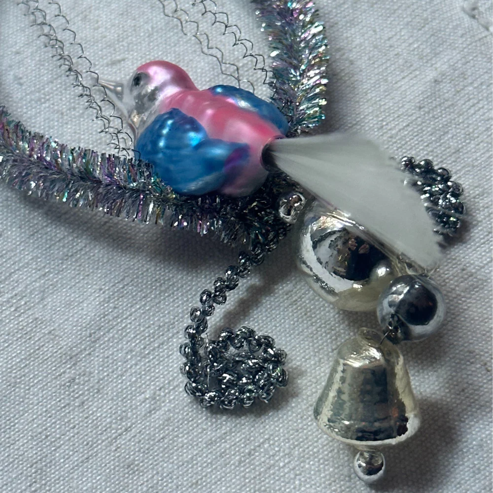 Nostalgic Silver Victorian Bird Ornament - Image 2