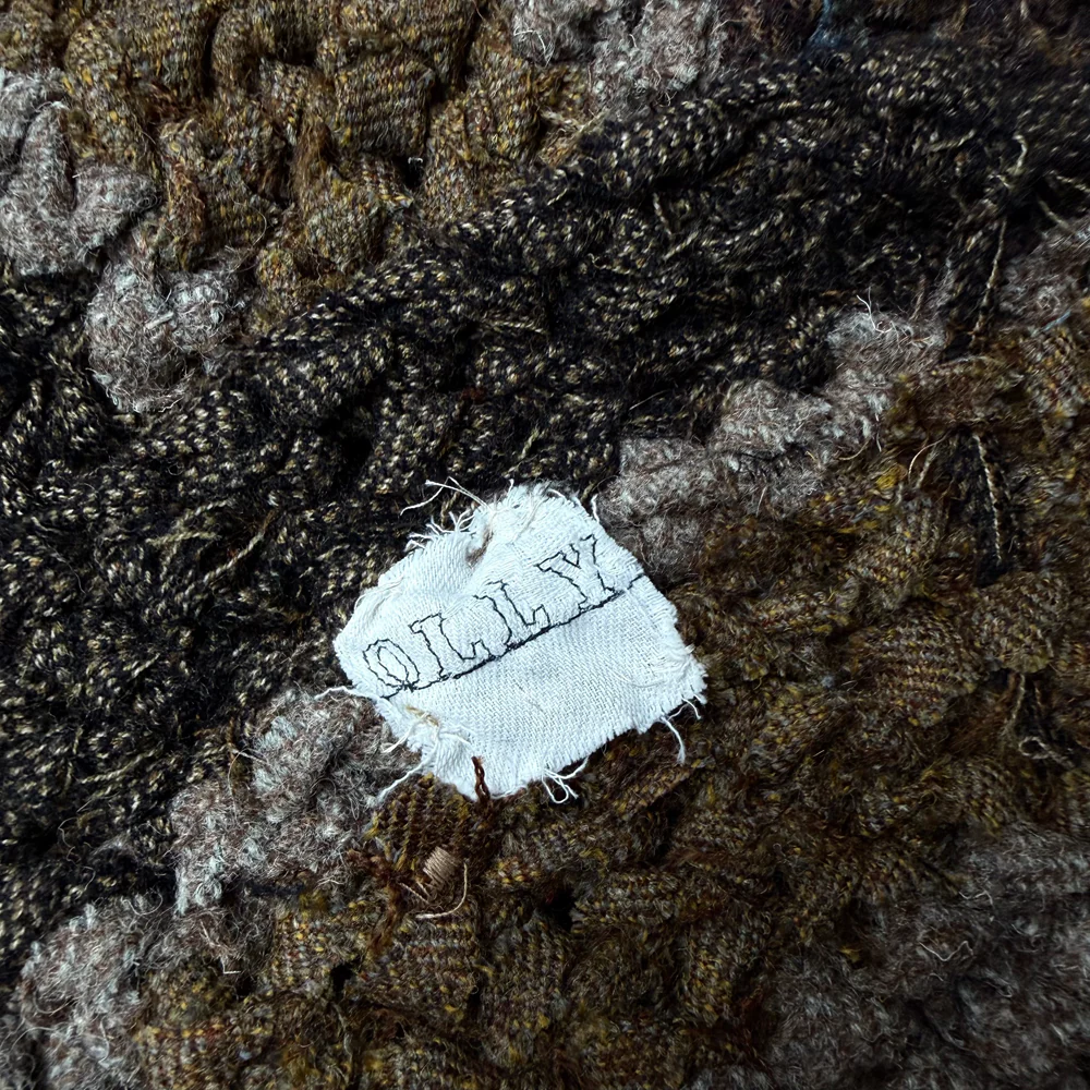 Olly Crocheted Vintage Wool Suit Rug #2 - Image 5