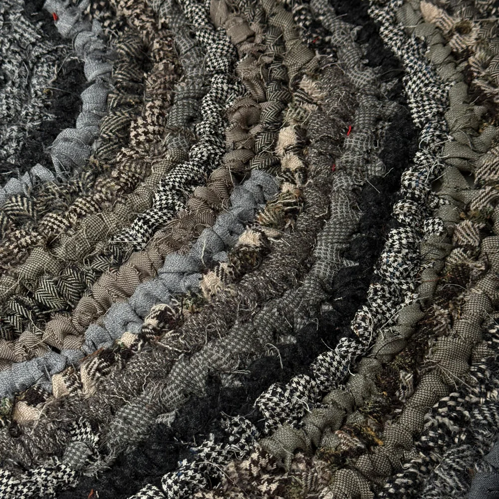 Olly Crocheted Vintage Wool Suit Rug #1 - Image 2