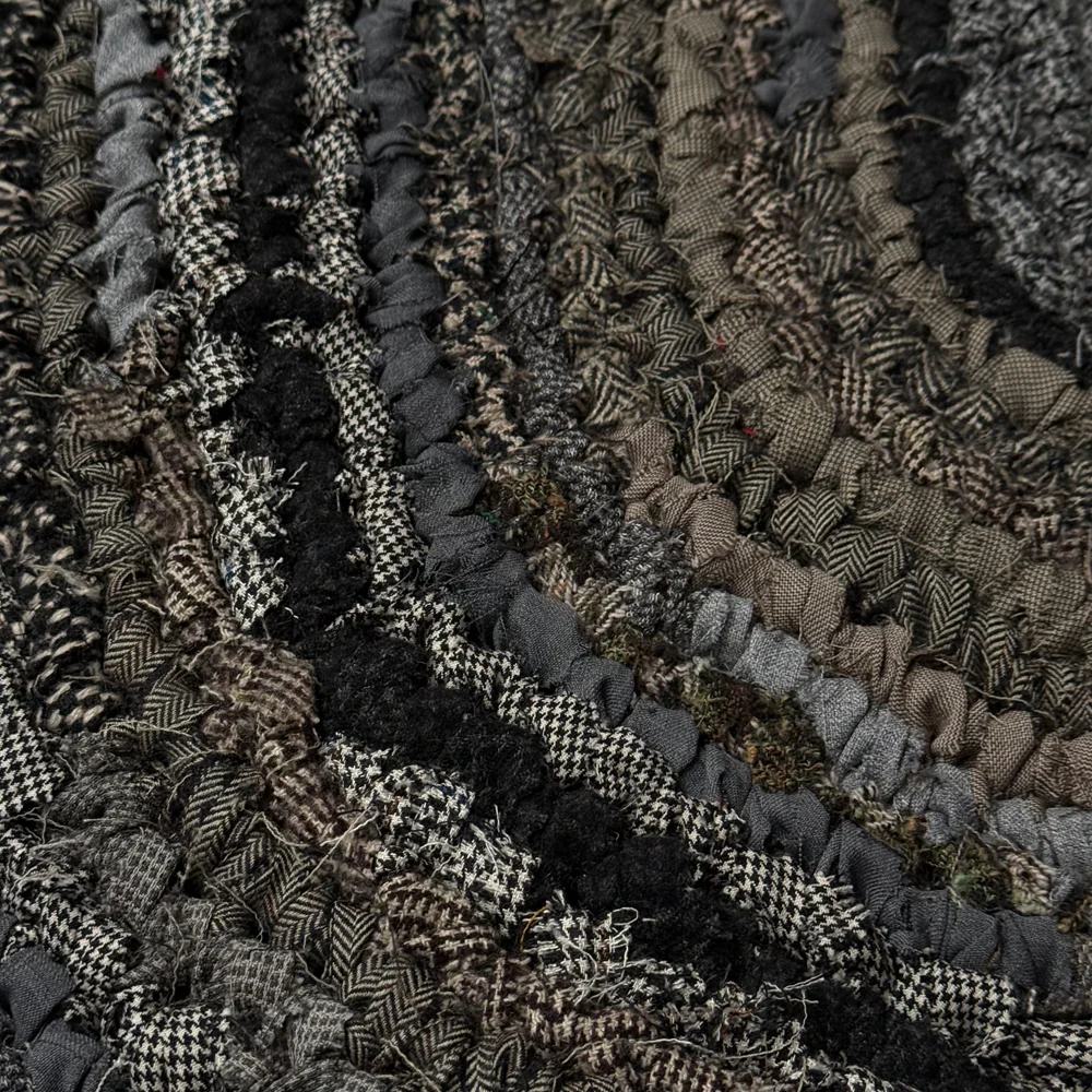 Olly Crocheted Vintage Wool Suit Rug #1 - Image 3