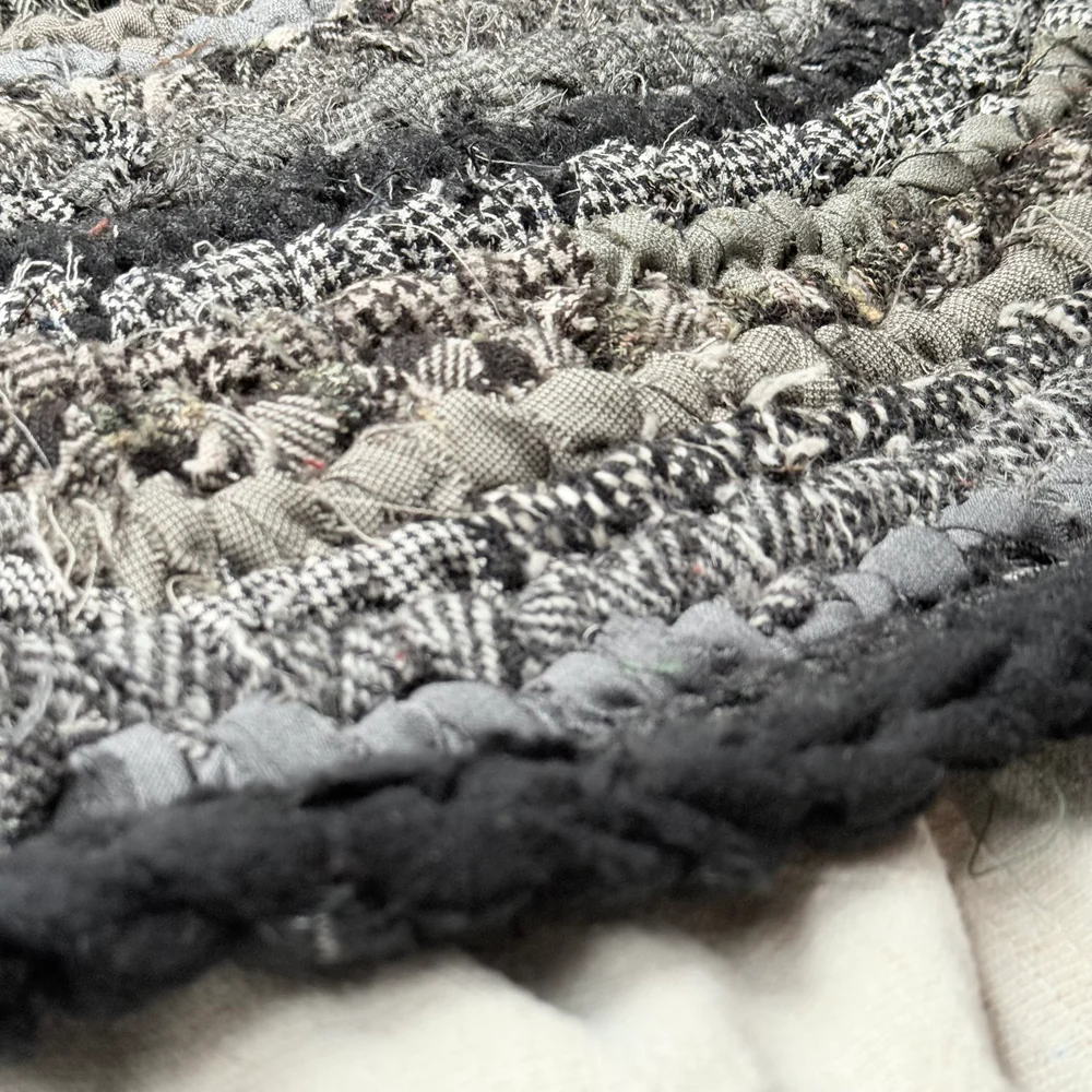 Olly Crocheted Vintage Wool Suit Rug #1 - Image 4