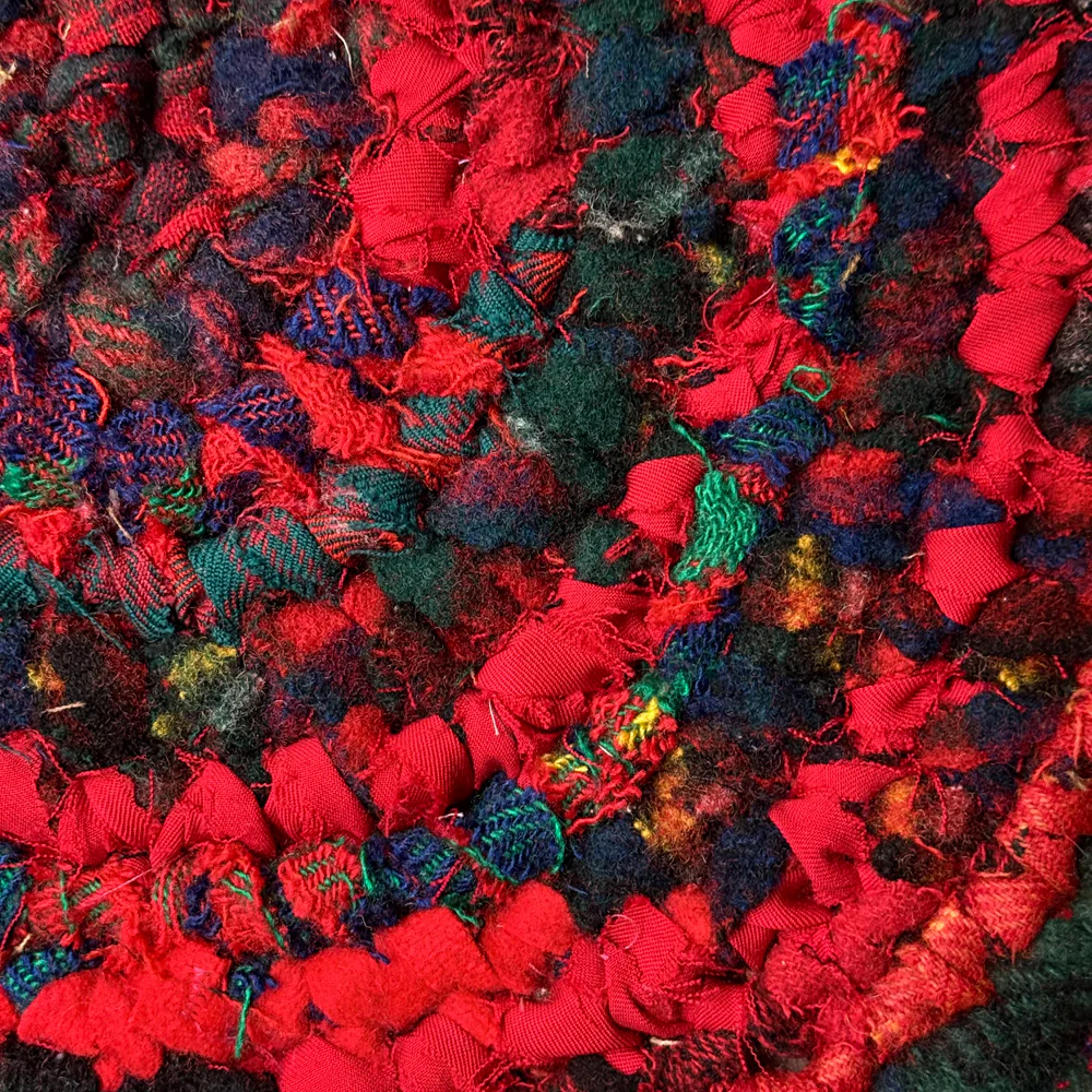 Olly Crocheted Vintage Wool Suit Rug #5 - Image 3