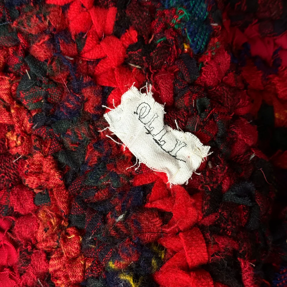 Olly Crocheted Vintage Wool Suit Rug #5 - Image 5