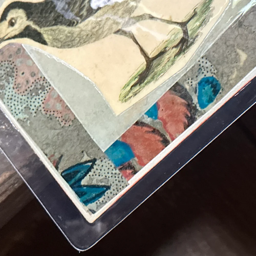 One of a Kind Collaged Birds Table Mat (#630) - Image 3