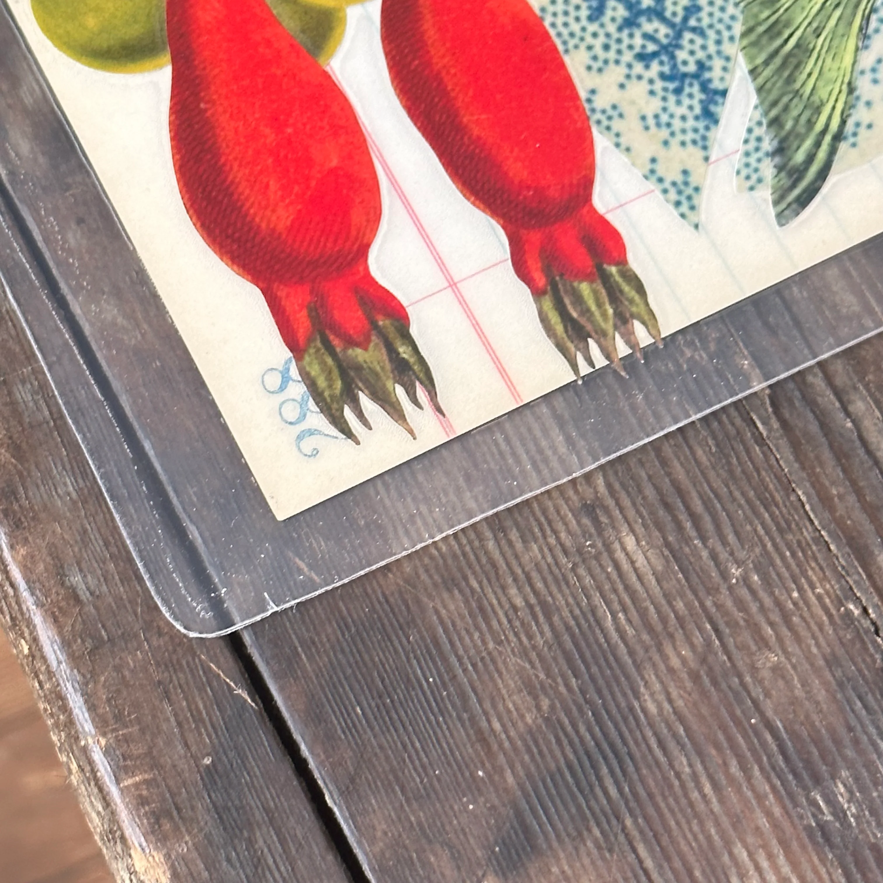 One of a Kind Collaged Fish Mat Pair - Image 4