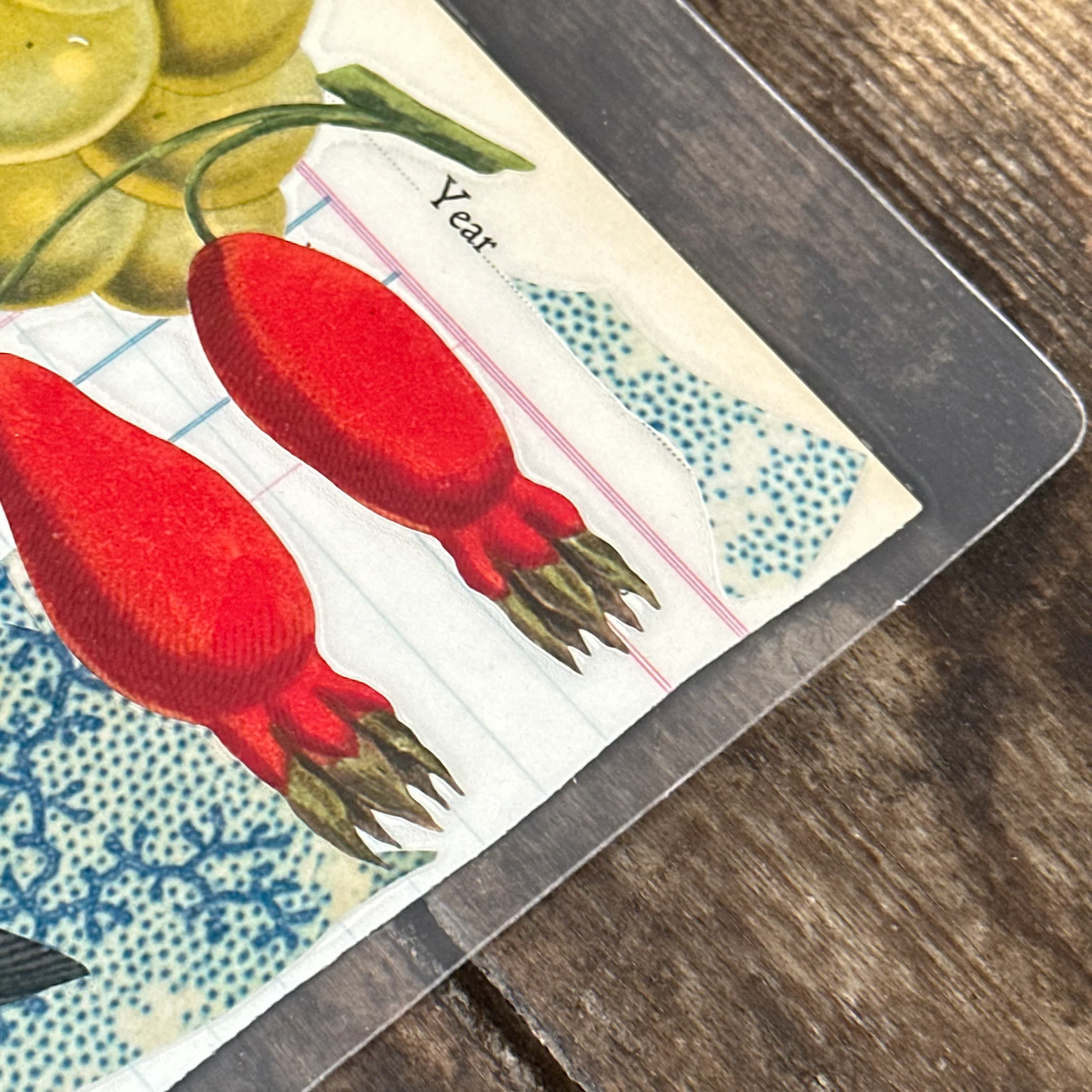 One of a Kind Collaged Fish Mat Pair - Image 8