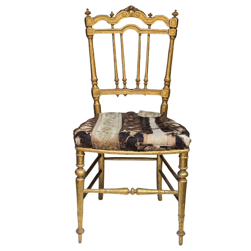 Pair of 19th-century European Gilt Chairs - Image 4