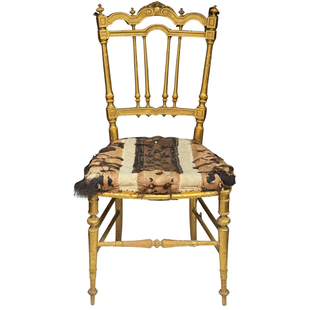 Pair of 19th-century European Gilt Chairs - Image 7