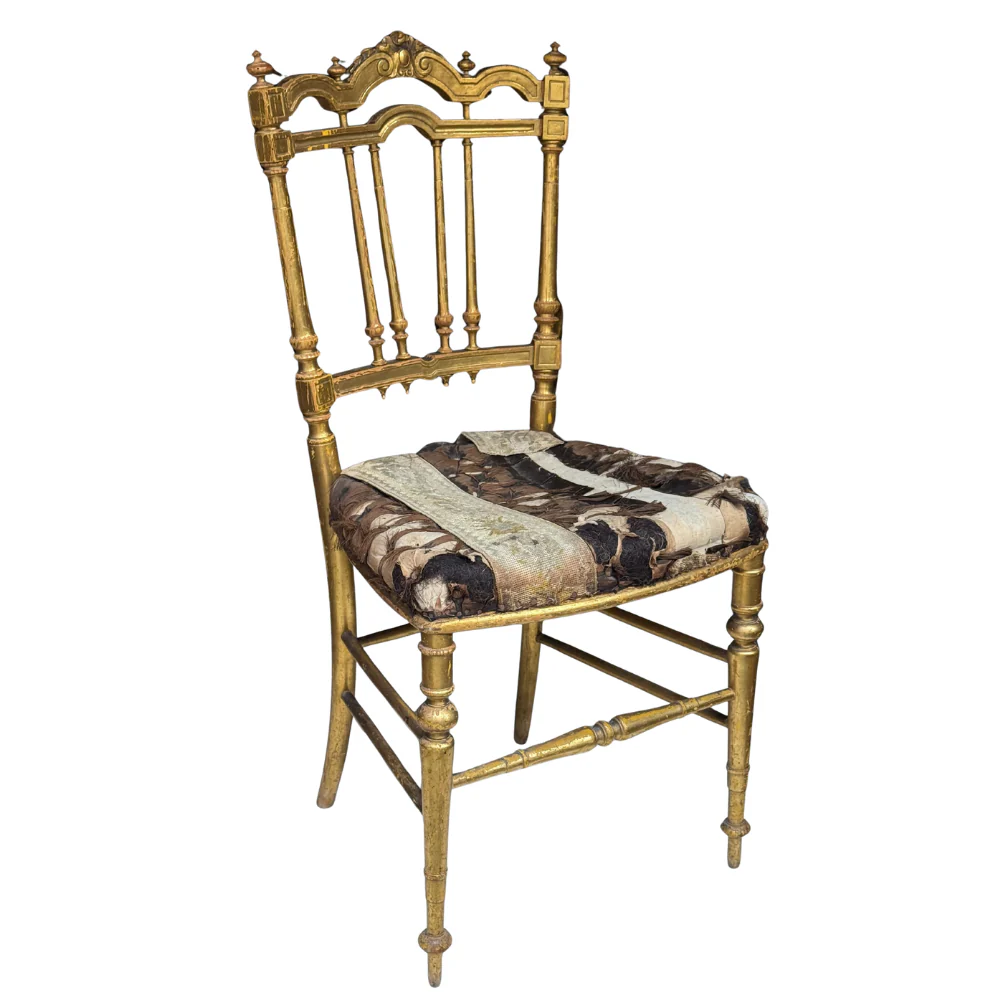 Pair of 19th-century European Gilt Chairs - Image 8