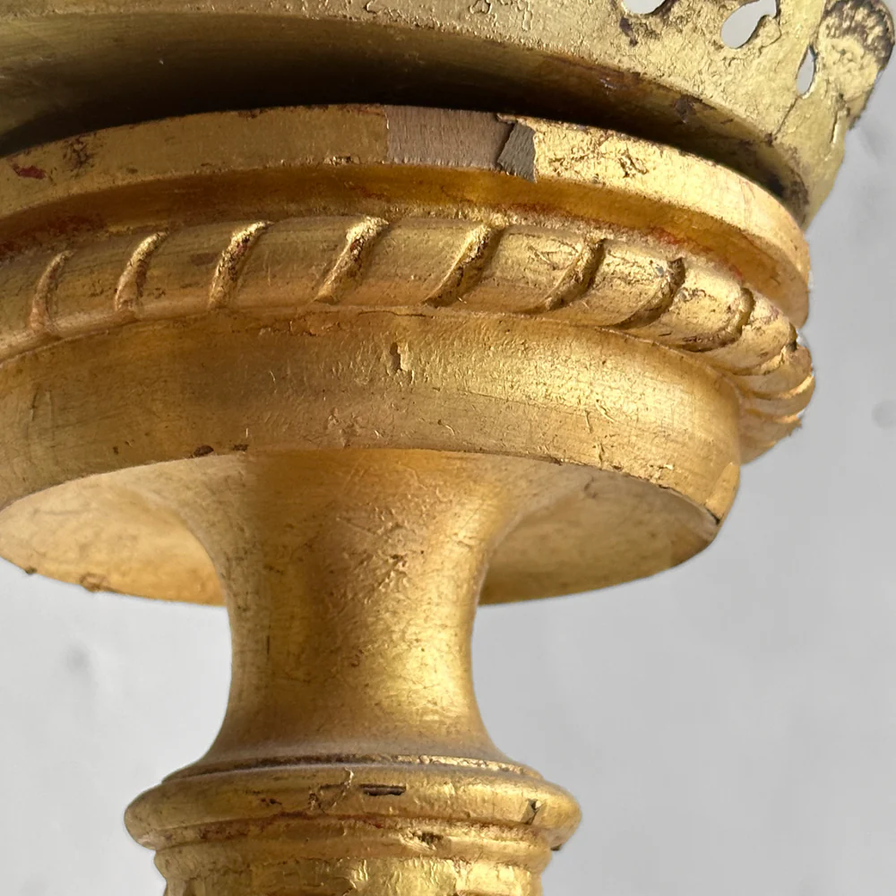 Pair of Early 20th-century Gilded Italian Candlesticks - Image 10