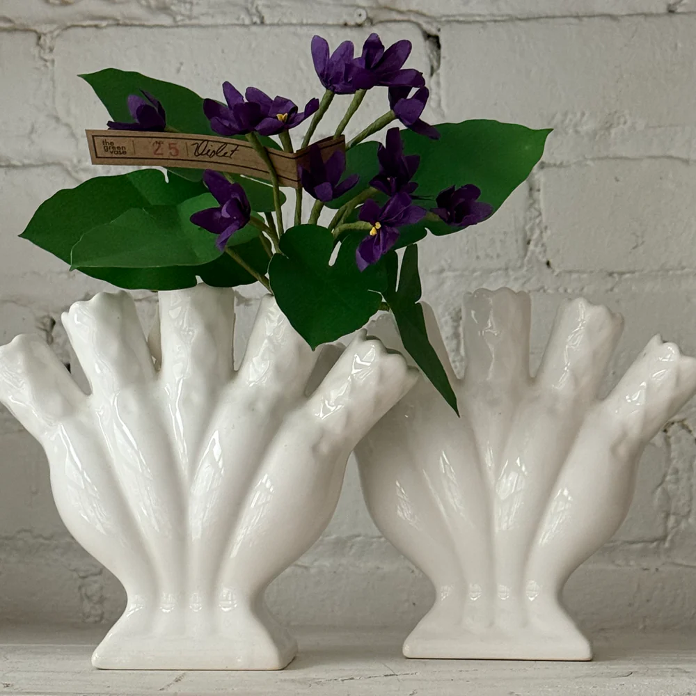 Pair of Vintage Flower Holders - Image 2