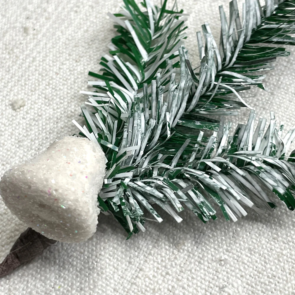 Paper Branch with Cotton Bell Ornament - Image 2