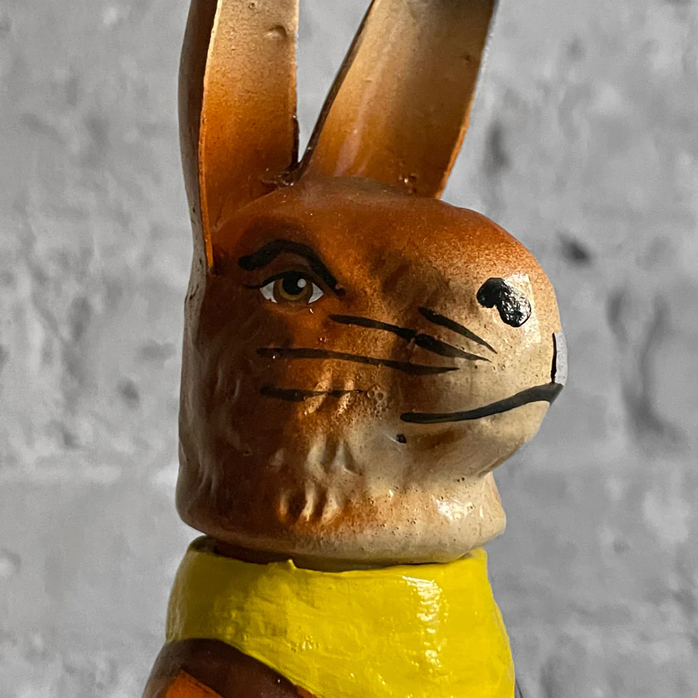 Nostalgic Papier Mâché Rabbit Candy Box in Blue Pants - Image 3
