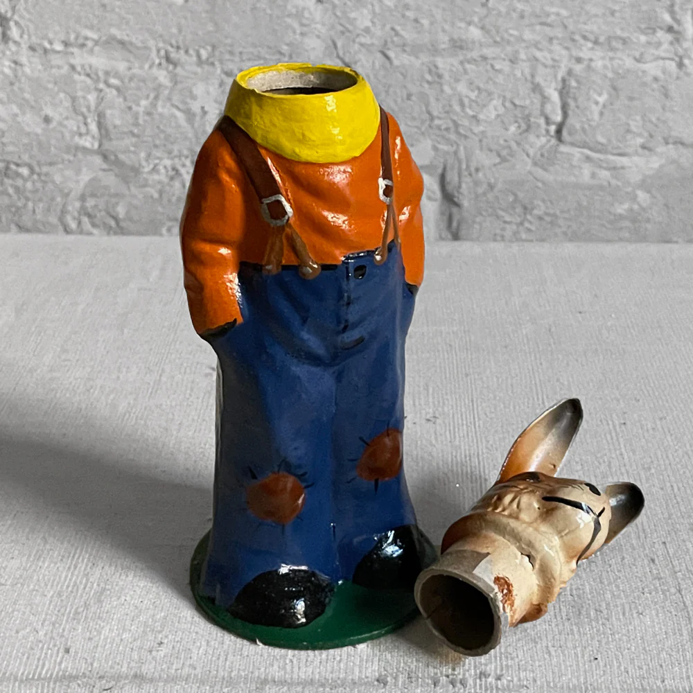 Nostalgic Papier Mâché Rabbit Candy Box in Blue Pants - Image 4