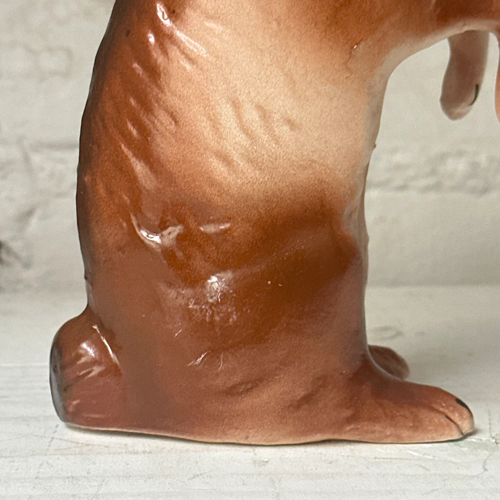 Papier-Mâché Large Upright Rabbit with Red Neck Tie - Image 4