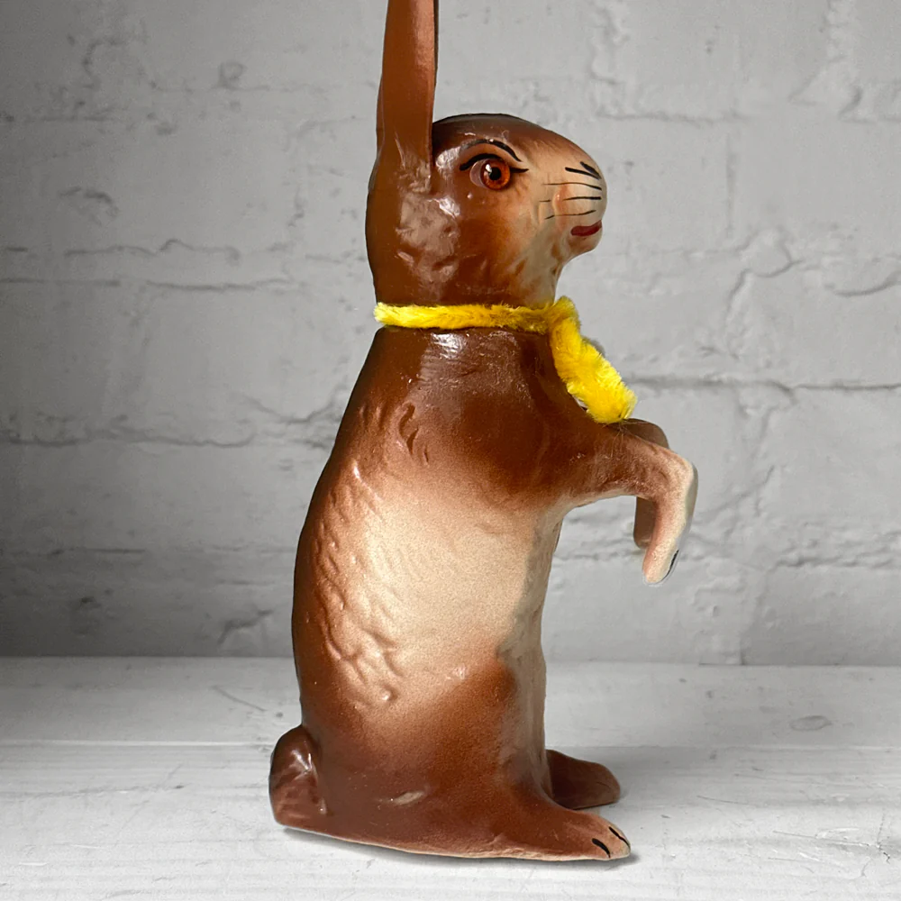Papier-Mâché Large Upright Rabbit with Yellow Neck Tie - Image 5