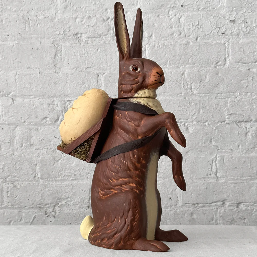 Papier Mâché XL Bunny with Egg Backpack