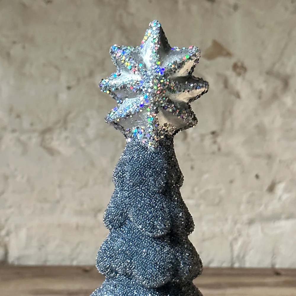 Papier-Mâché XL Gunmetal Beaded Tree - Image 2