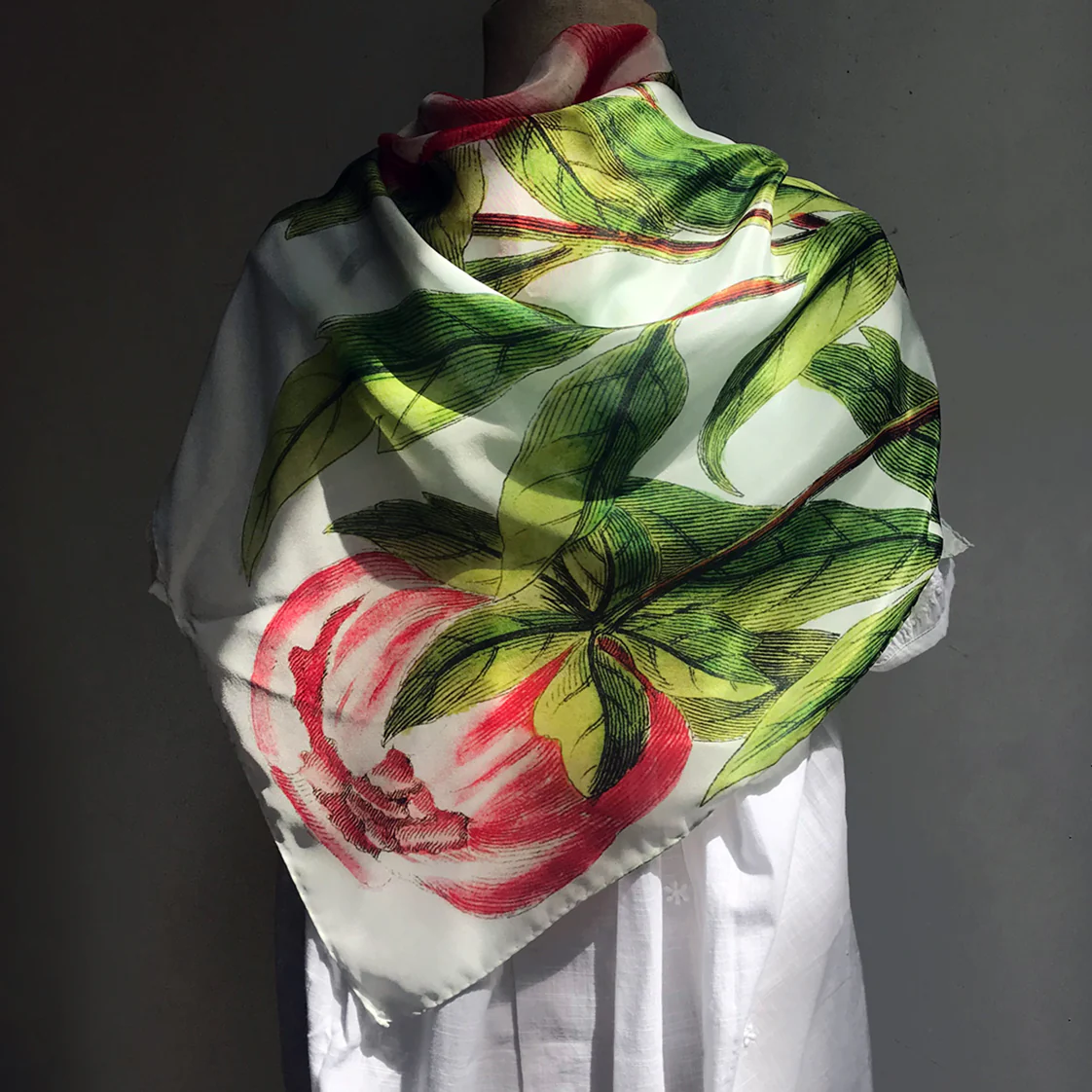 Peony Silk Scarf - Image 3