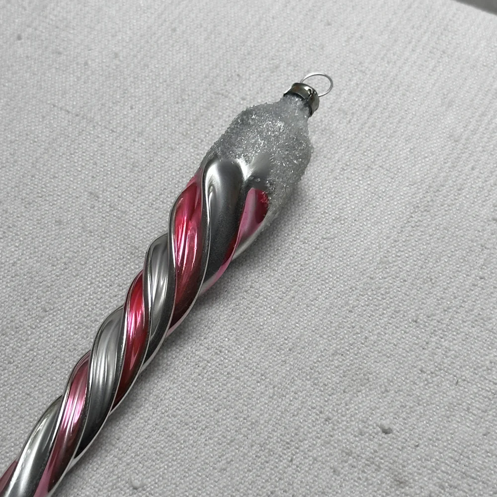 Nostalgic Pink Icicle Ornament - Image 2