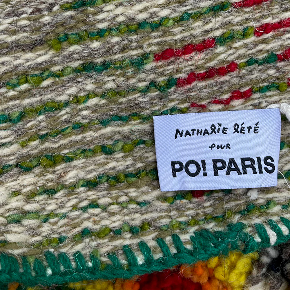 PO! Paris Nathalie Lete Woven & Knotted "Animal Rug Minnie" Cat Rug/Tapestry - Image 2