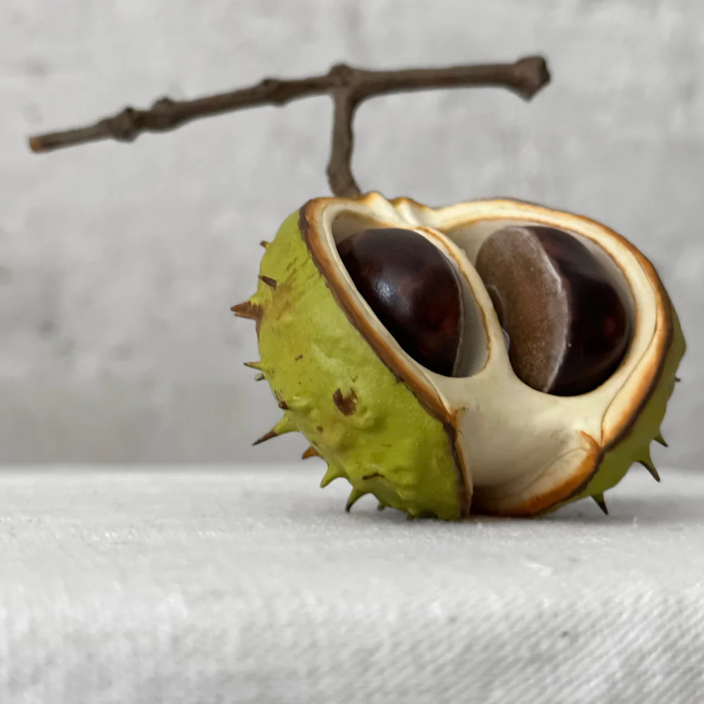 Porcelain Half Horse Chestnut with 2 Removable Horse Chestnuts - Image 3