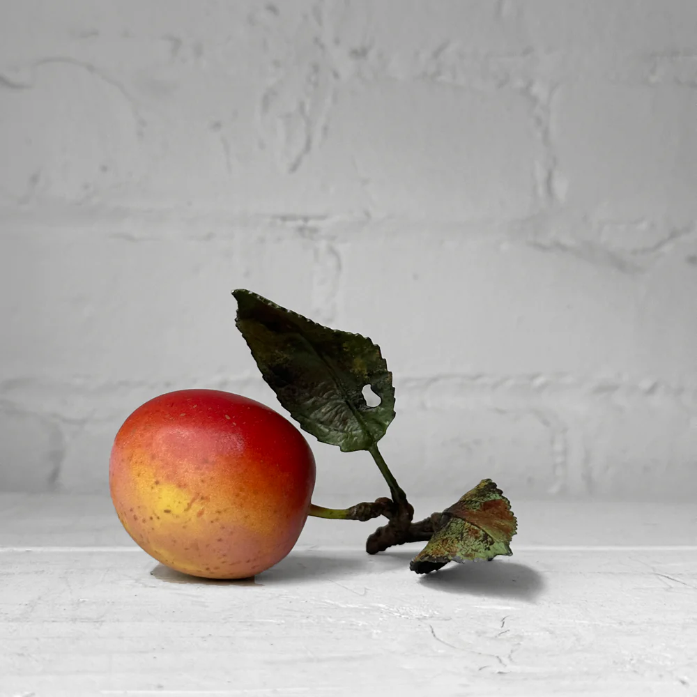 Porcelain Victoria Plum with Two Leaves - Image 2