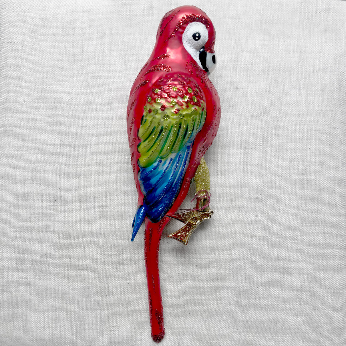 Red Parrot Clip-On Ornament - Image 2