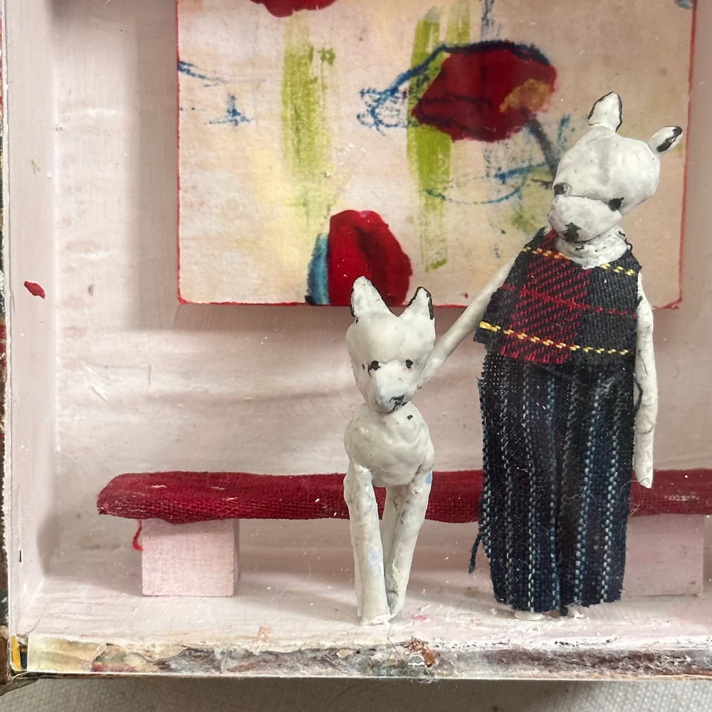"Rose and Her Pup" Assemblage - Image 2