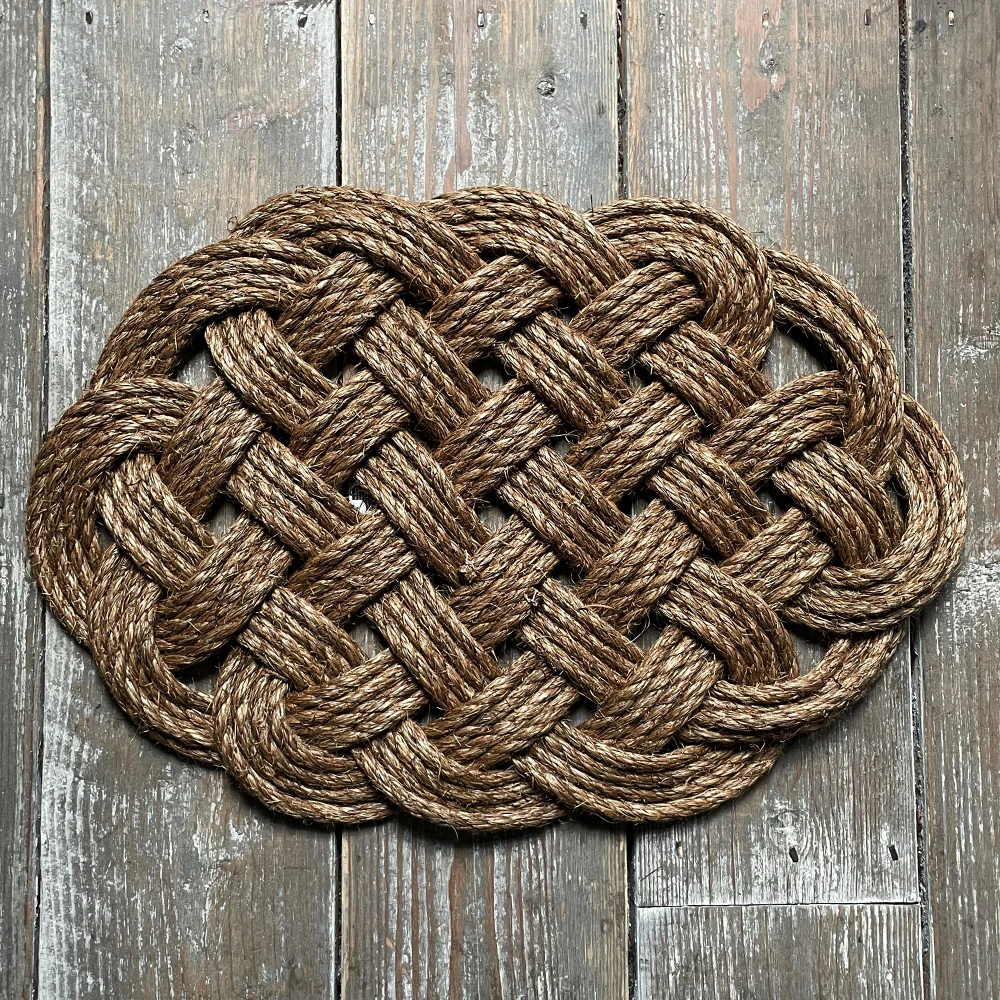 Round Woven Nautical Rope Entry Rug Doormat - Image 2