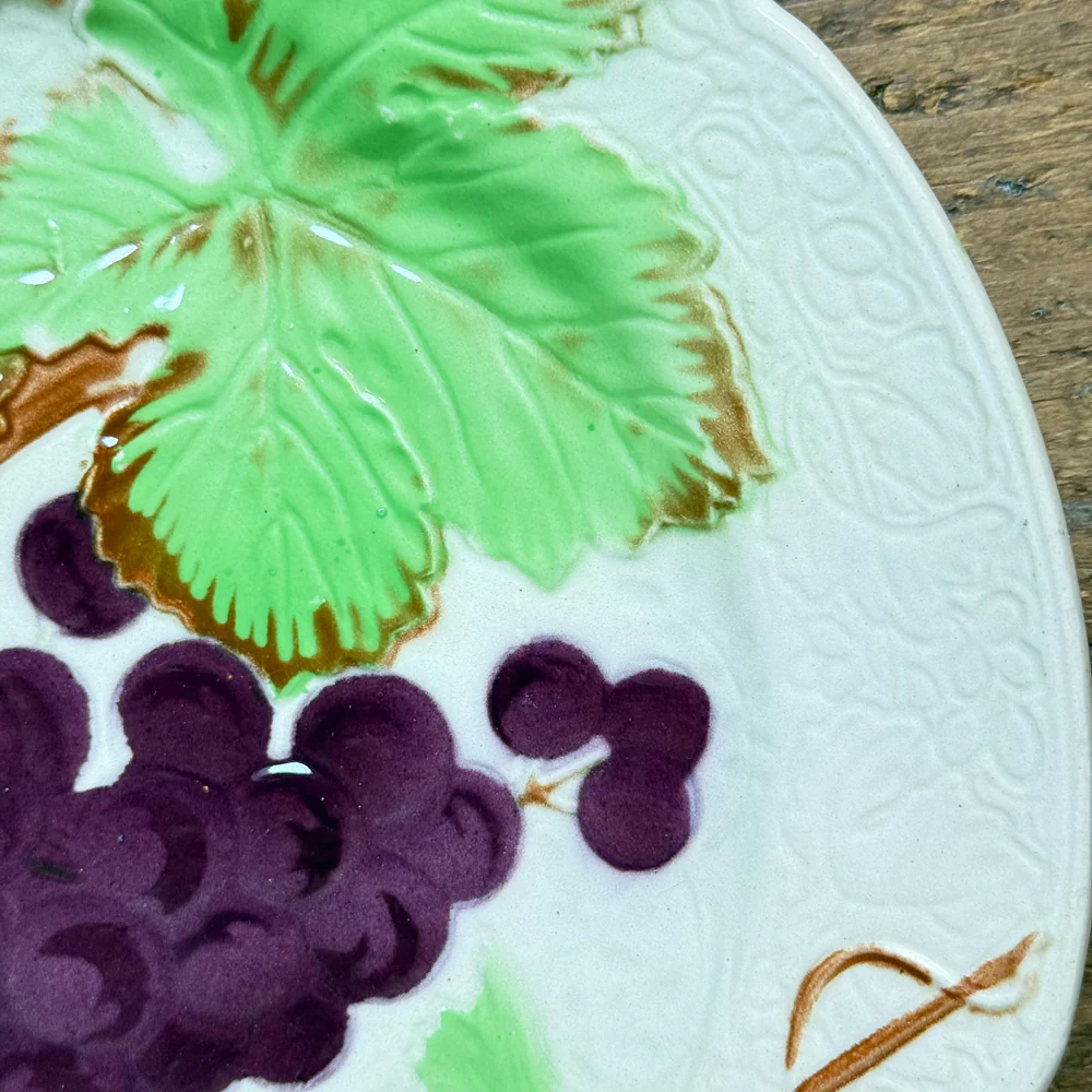 Set of 4 Early 20th Century French Fruit Plates - Image 10