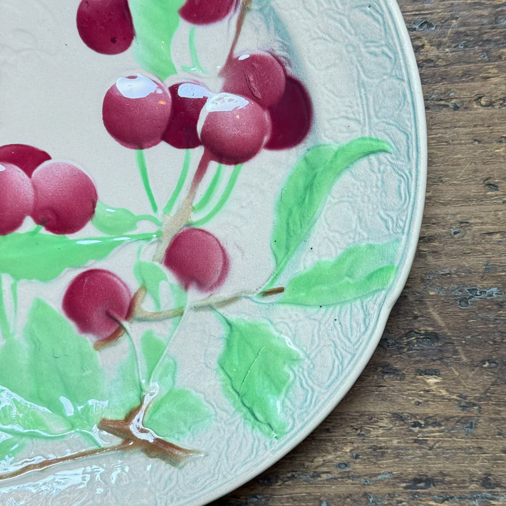 Set of 4 Early 20th Century French Fruit Plates - Image 2
