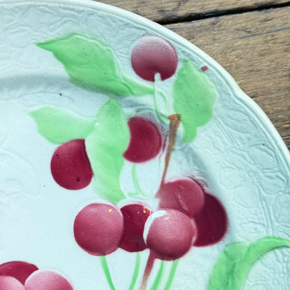 Set of 4 Early 20th Century French Fruit Plates - Image 4