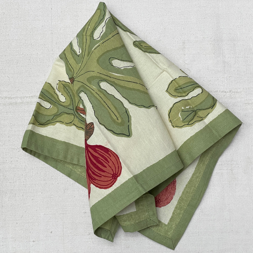 Set of 6 French Red Fig Napkins - Image 3