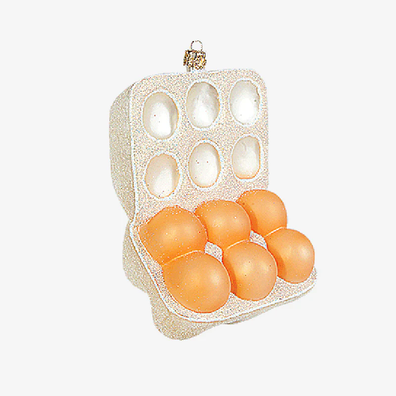 Six Eggs in a Crate Ornament
