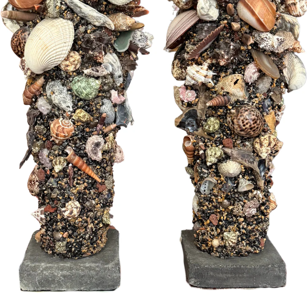 Slender Shell and Mineral Topiary Pair by Christopher D. Bassett - Image 2