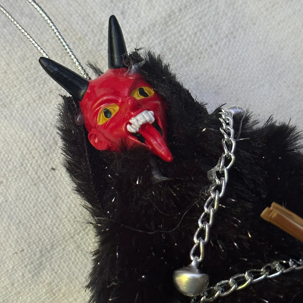 Small Black Furry Krampus Ornament - Image 2