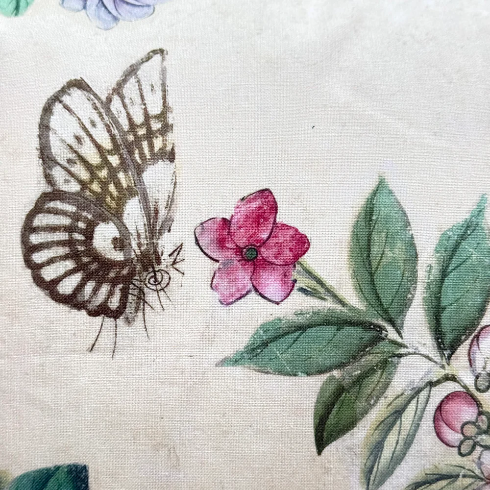 Small Canton Fringe Pillow in Green (No. 70A) with Linen Backing (#SM-01) - Image 3