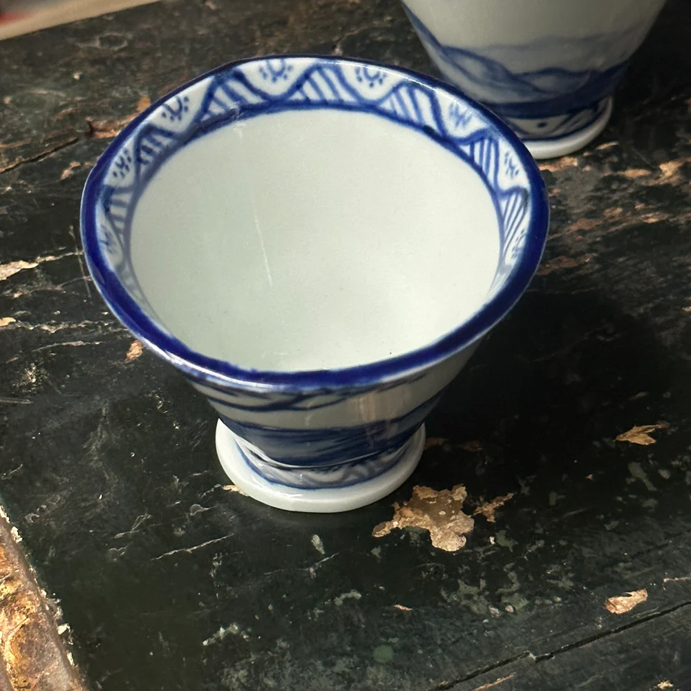 Small Cup with Blue Tree Motif (BC213 03) - Image 4