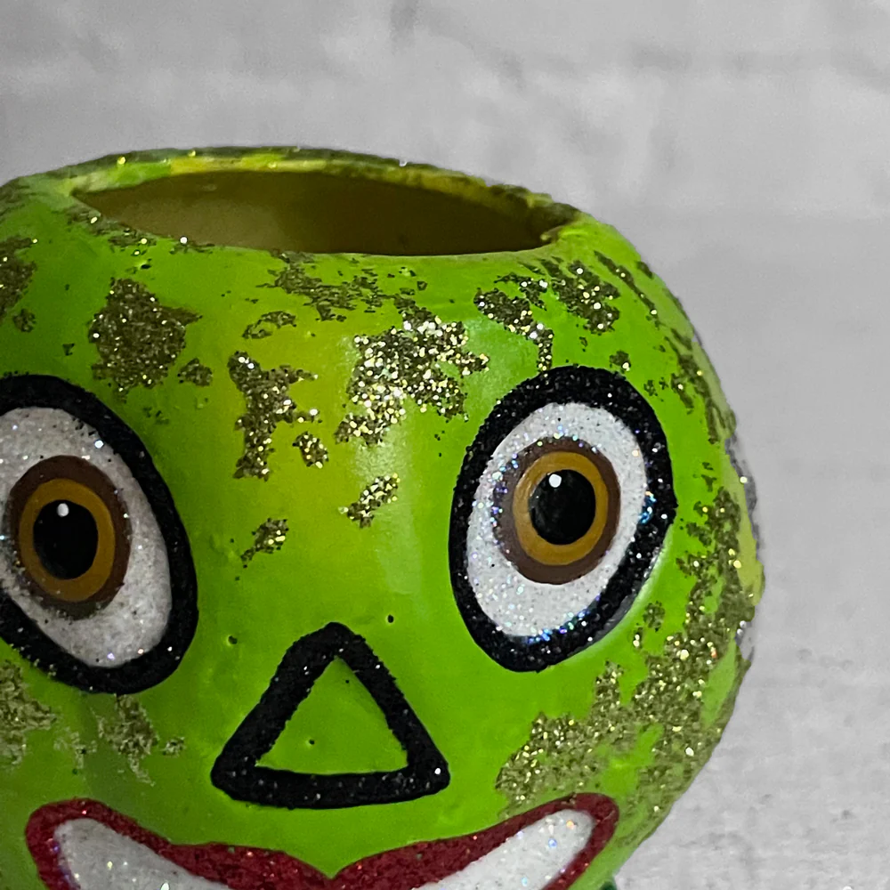 Small Glitter Pumpkin Head - Image 2