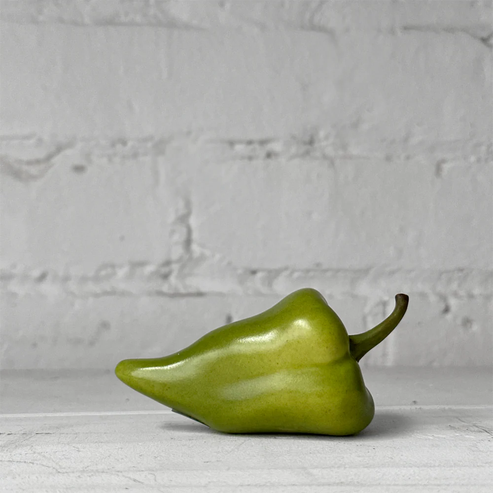Small Porcelain Green Chili Pepper - Image 2