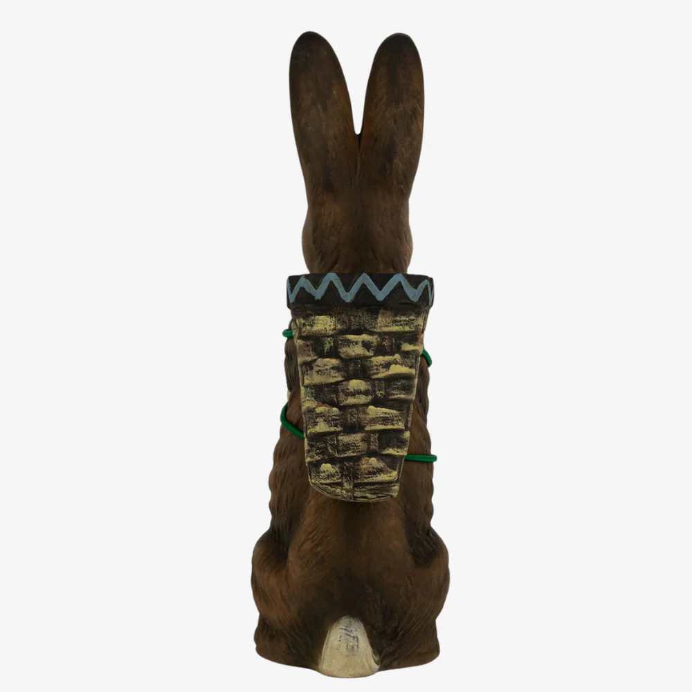 Small Upright Brown Easter Hare with Basket - Image 2